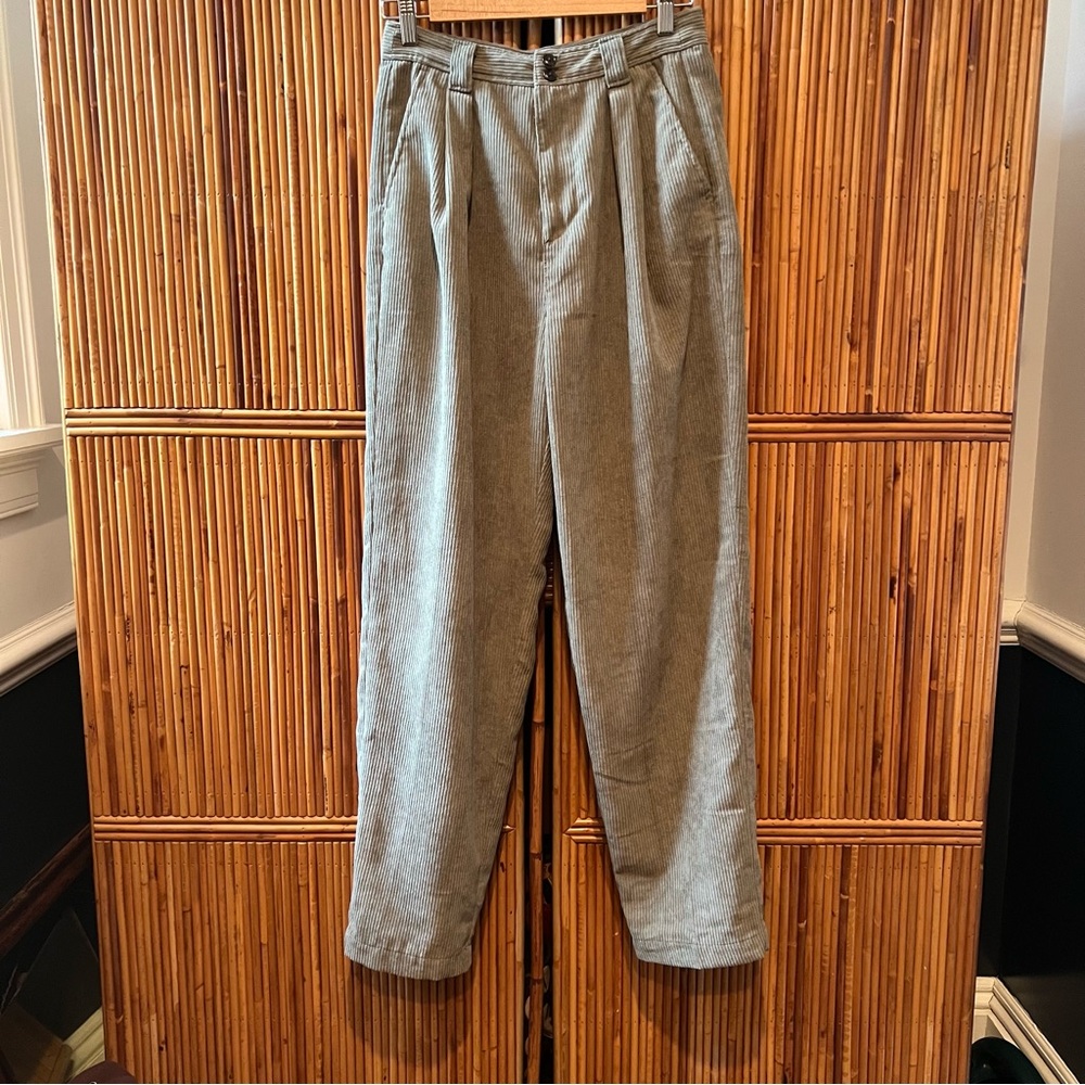 MADEWELL sage green corduroy relaxed trousers 2